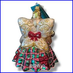 New Christopher Radko Twinkle Fairy Muffy Glass Ornament Tag