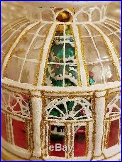 New RARE Christopher Radko Crystal Clear Solarium Ornament Atrium / Observatory