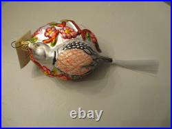 Nos 2 Christopher Radko 1994 Ornaments Starbuck Santa+two Turtle Doves+box -read