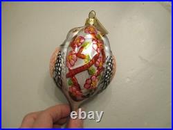 Nos 2 Christopher Radko 1994 Ornaments Starbuck Santa+two Turtle Doves+box -read
