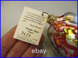 Nos 2 Christopher Radko 1994 Ornaments Starbuck Santa+two Turtle Doves+box -read