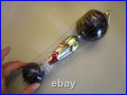 Nos 2 Christopher Radko 1994 Ornaments Starbuck Santa+two Turtle Doves+box -read
