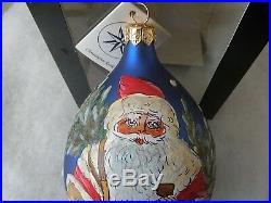 RADKO 1996 Old World Santa GLASS ORNAMENT 96-049-0 Ball Drop 6-1/2 Italian Drop