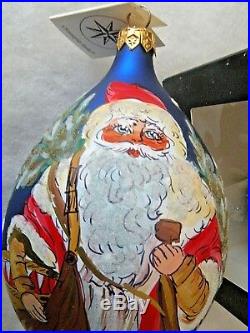 RADKO 1996 Old World Santa GLASS ORNAMENT 96-049-0 Ball Drop 6-1/2 Italian Drop