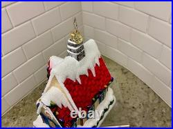 RADKO Christmas Auberge Blown Glass Ornament 1018149 RADKO Christmas Auberge Blown Glass Ornament 1018149