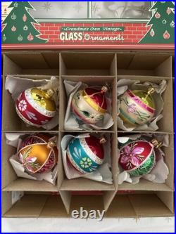 RADKO Fantasia Lady Ashworth Glass Christmas Ornament Set 01-1096-0 NEW
