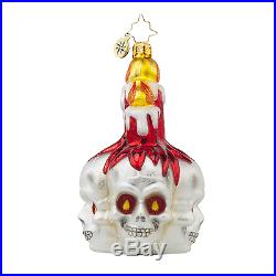 RADKO Frightful Glow Skull & Spooky Entrance Haunted House Ornaments Halloween