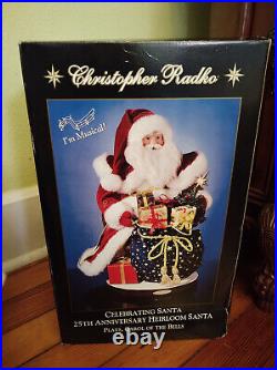 RAREChristopher Radko Celebrating Santa 25th Anniversary Heirloom Santa-Musical