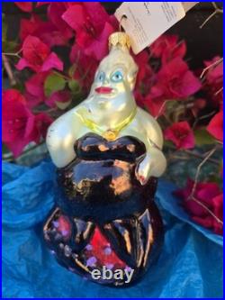 RARE 1997 Christopher Radko, DISNEY'S URSULA and SEBASTIAN Little Mermaid BOTH