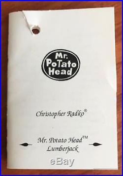 RARE 1998 Christopher Radko Mr. Potato Head Lumberjack Glass Ornament WithBox
