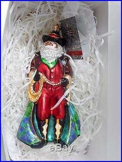Rare Christopher Radko Hill Country Holiday Santa Ornament 1 Of 300 Exclusive