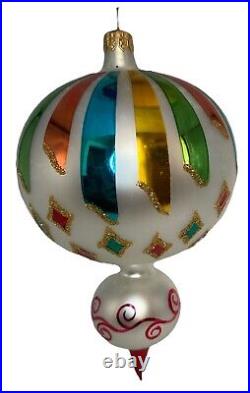 RARE Christopher RADKO ALLEGRO Vintage Art Deco Christmas Ornament 1993 93-179-0