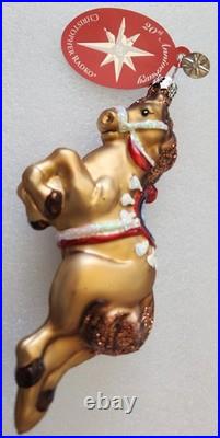 RARE Christopher Radko 20th Anniversary Brown glitter horse ornament