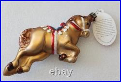 RARE Christopher Radko 20th Anniversary Brown glitter horse ornament