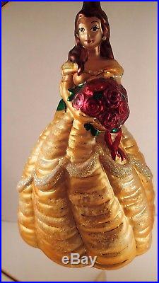 RARE! Christopher Radko BELLE Beast Christmas Ornament Beauty And Beast DISNEY