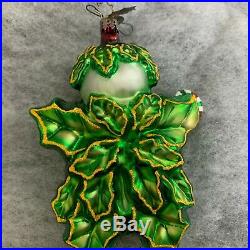 RARE Christopher Radko Blown Glass Holly Jean 20th Anniversary Ornament box Tags