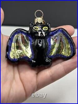 RARE Christopher Radko FANGS A LOT GEM Bat Halloween Ornament 00-1424-0 HTF