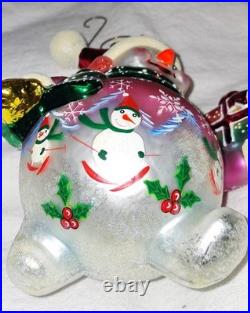 RARE Christopher Radko Having a Ball 20th Anniversary Ornament Snowman Art