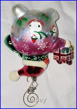 RARE Christopher Radko Having a Ball 20th Anniversary Ornament Snowman Art
