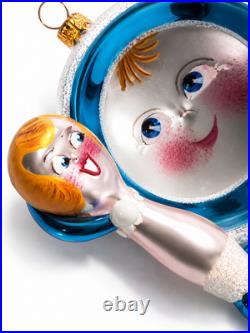 RARE Christopher Radko On The Run 1994 Italian Blown Glass Ornament Mint Signed