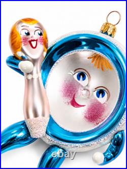 RARE Christopher Radko On The Run 1994 Italian Blown Glass Ornament Mint Signed