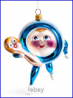 RARE Christopher Radko On The Run 1994 Italian Blown Glass Ornament Mint Signed