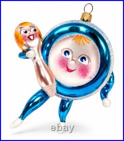 RARE Christopher Radko On The Run 1994 Italian Blown Glass Ornament Mint Signed