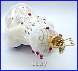 RARE Christopher Radko Simply Spectacular Santa Glass Christmas Ornament 7 /Box