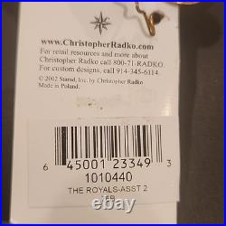 RARE! Christopher Radko The Royals Asst 2 King of Hearts Christmas Ornament DR5