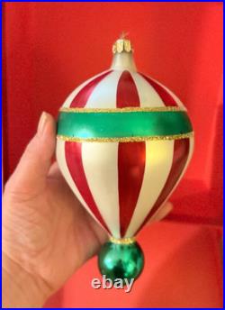 RARE Christopher Radko VTG 1988 Candy Stripe Balloon Christmas Ornament 880770