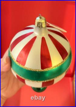 RARE Christopher Radko VTG 1988 Candy Stripe Balloon Christmas Ornament 880770
