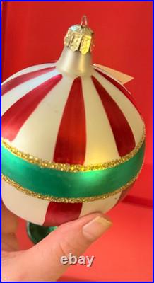RARE Christopher Radko VTG 1988 Candy Stripe Balloon Christmas Ornament 880770 RARE Christopher Radko VTG 1988 Candy Stripe Balloon Christmas Ornament 880770