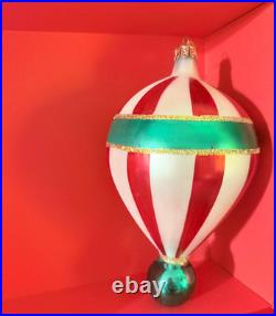 RARE Christopher Radko VTG 1988 Candy Stripe Balloon Christmas Ornament 880770