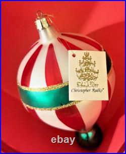 RARE Christopher Radko VTG 1988 Candy Stripe Balloon Christmas Ornament 880770