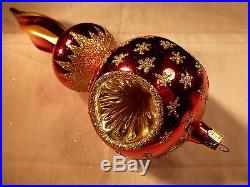 Rare Early Christopher Radko Christmas Ornament Royal Scepter 3 Reflector Signed