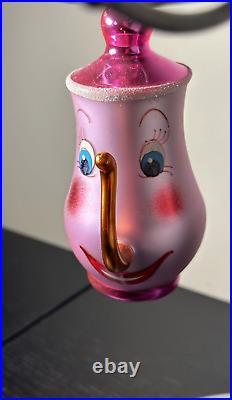 RARE HTF Christopher Radko JAVA JIVE Coffee Pot Glass Ornament 95-170-0 VINTAGE
