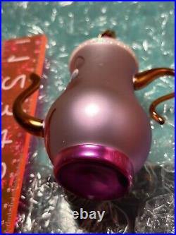 RARE HTF Christopher Radko JAVA JIVE Coffee Pot Glass Ornament 95-170-0 VINTAGE