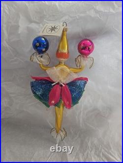 RARE VTG Christopher Radko CLOWN AROUND Italian GLASS 10 inch Ornament 96-047-0 RARE VTG Christopher Radko CLOWN AROUND Italian GLASS 10 inch Ornament 96-047-0