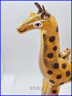 RARE Vintage Christopher RADKO 1993 Gerard GIRAFFE Glass Ornament TAG Italy