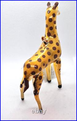 RARE Vintage Christopher RADKO 1993 Gerard GIRAFFE Glass Ornament TAG Italy