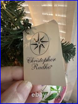 RETIRED RARE NWT Radko Ornament Poland Hand Blown Glass Rooster Strawberries