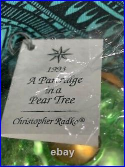 Radko 1993 A PARTRIDGE IN A PEAR TREE 12 Days Of Christmas LE #2098 NWTIB