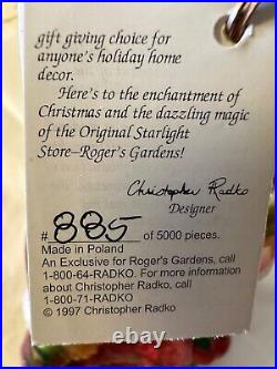 Radko 1997 L. E. Christmas/Autumn Ornament SANTA IN AUTUMN #885/5000 Pristine