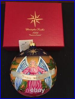 Radko 1999 PEACE ON EARTH Ltd Ed Nativity Angel Ball Ornament NEW #780 of 5,000