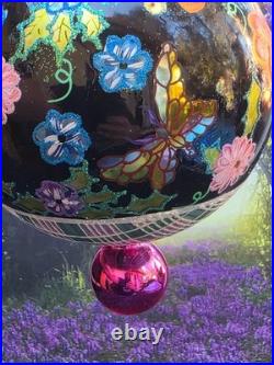 Radko 2002 MIDSUMMER NIGHT MAGIC RARE Double Ball Floral Tapestry NEW withTag