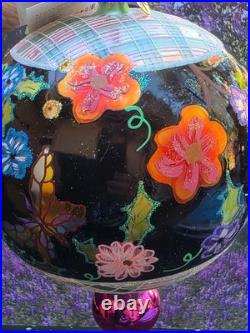 Radko 2002 MIDSUMMER NIGHT MAGIC RARE Double Ball Floral Tapestry NEW withTag