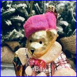 Radko 2004 BLOOMIES SHOPPER MUFFY Bloomingdales Glass Christmas Ornament 3010724