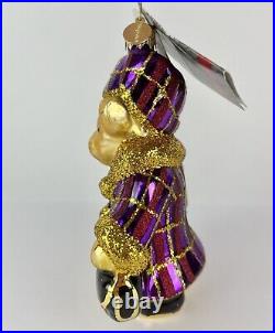 Radko 2012 Bloomingdale's Muffy Shopper 3012721 Purple Gold Plaid Ornament
