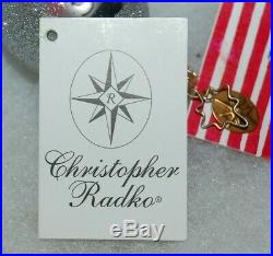 Radko ANOTHER SMALL STEP Christmas Ornament 1010548 RARE, ASTRONAUT ON MOON FLAG