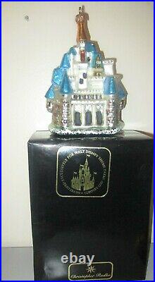 Radko CINDERELLA CASTLE Disney World Exc 98-DIS-42 Glass Christmas Ornament+Box